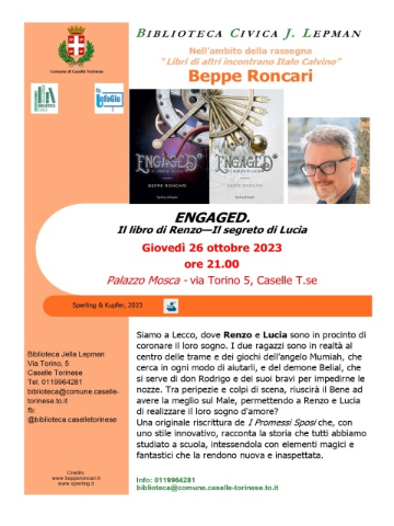Beppe Roncari presenta i due romanzi della serie "Engaged"